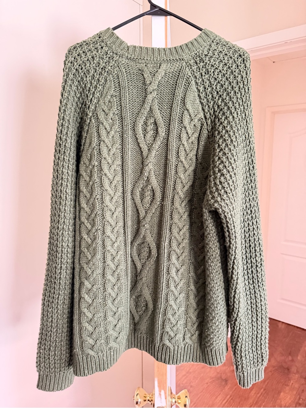 Lucky Brand Sage Green Cable Knit Pullover - Picture 2 of 2